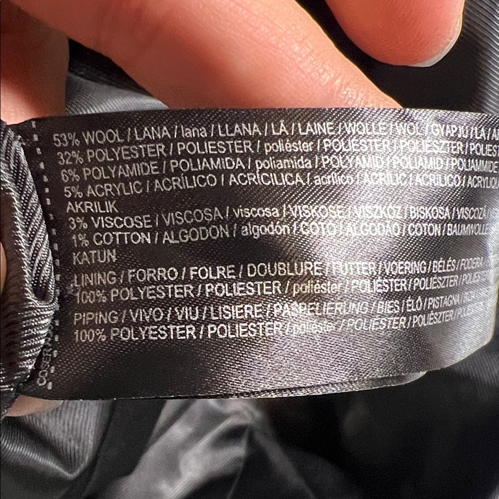 Mango pea coat wool blend Black Double-Breasted size M - Picture 10 of 14